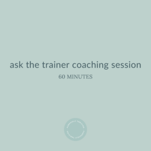 Ask the Trainer Coaching Session (60 minutes)