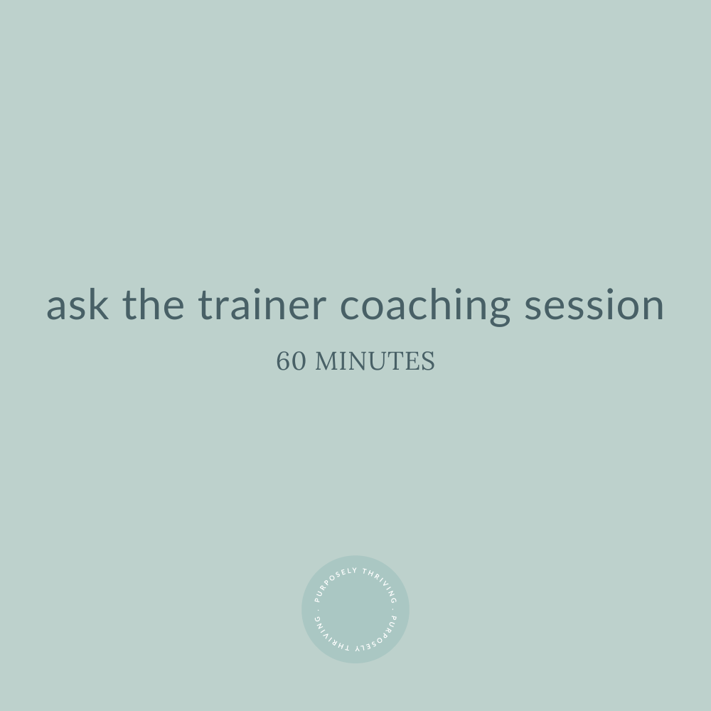 Ask the Trainer Coaching Session (60 minutes)